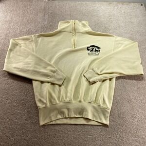 Exist Quarter Zip Sweatshirt Mens Medium Yellow Black Hills South Dakota Graphic